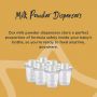 6 milk powder dispensers with detail around how they can fit the perfect portion of formula for on-the-go feeds.