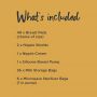 List of products included in the breastfeeding start pack bundle. Including silicone breast pump, breast pads and more.