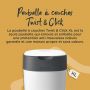 Infographie présentant un sac poubelle couche blanc et les propriétés de protection contre les odeurs Twist and Click XL 