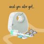 And you also get additional items pictured showing 2 bibs, 4 teats, 2 breast-like soothers and a bottle brush.