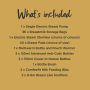 List of what is included in the complete breastfeeding bundle. Including steriliser, breast pump bottles and accessories.