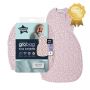 Icon of earth grape swaddle bag next to packaging on a white background with a rosette stating best baby swaddle 2021