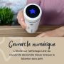 Zoom sur une étoile bleue sur le couvercle numérique avec un texte expliquant quand le biberon de bébé sera prêt