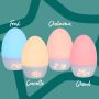 4 Groeggs montrant différentes couleurs et températures avec une icône indiquant qu&apos;ils sont alimentés par USB.