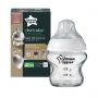 Glass baby bottle with packaging 