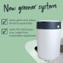 Twist & Click bin with text about its new greener system