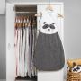 The Original Grobag Pip the Panda Sleepbag on Hanger Attached to Wardrobe
