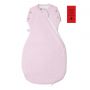 Pink Marl Grobag Snuggle with fire safety advisory label
