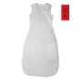 The Original Grobag Grey Marl Sleepbag with fire safety advisory label