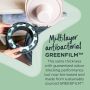 Someone placing their Eco Refill into an existing cassette with text about how it has antibacterial greenfilm