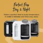 Perfect prep machine with description of how it makes a perfect feed to body temperature in 2 minutes. Choice of colours.