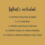 Infographic showing what’s included in the bundle including perfect prep machine, uv steriliser and other accessories