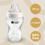 Closer to Nature bottle next to roundels stating 11oz, 3 count and BPA free.