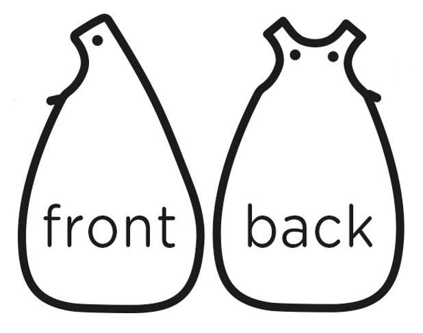 Icon of front and back view of sleeveless sleepbag layers