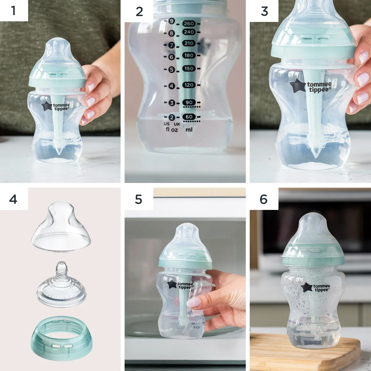 Image showing how to use Advanced Anti-Colic bottle 