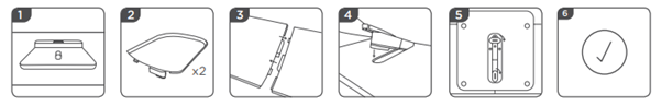 Illustration of steps showing how to use baby weighing scales with steps instructions below