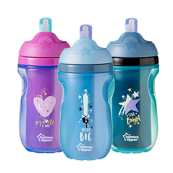Insulated Straw Cup with straw in the lid and fun designs