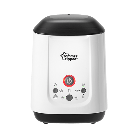 Pump and Go Bottle and Pouch Warmer in white with grey accents on the top and bottom