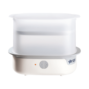 Electric steam steriliser on a white background