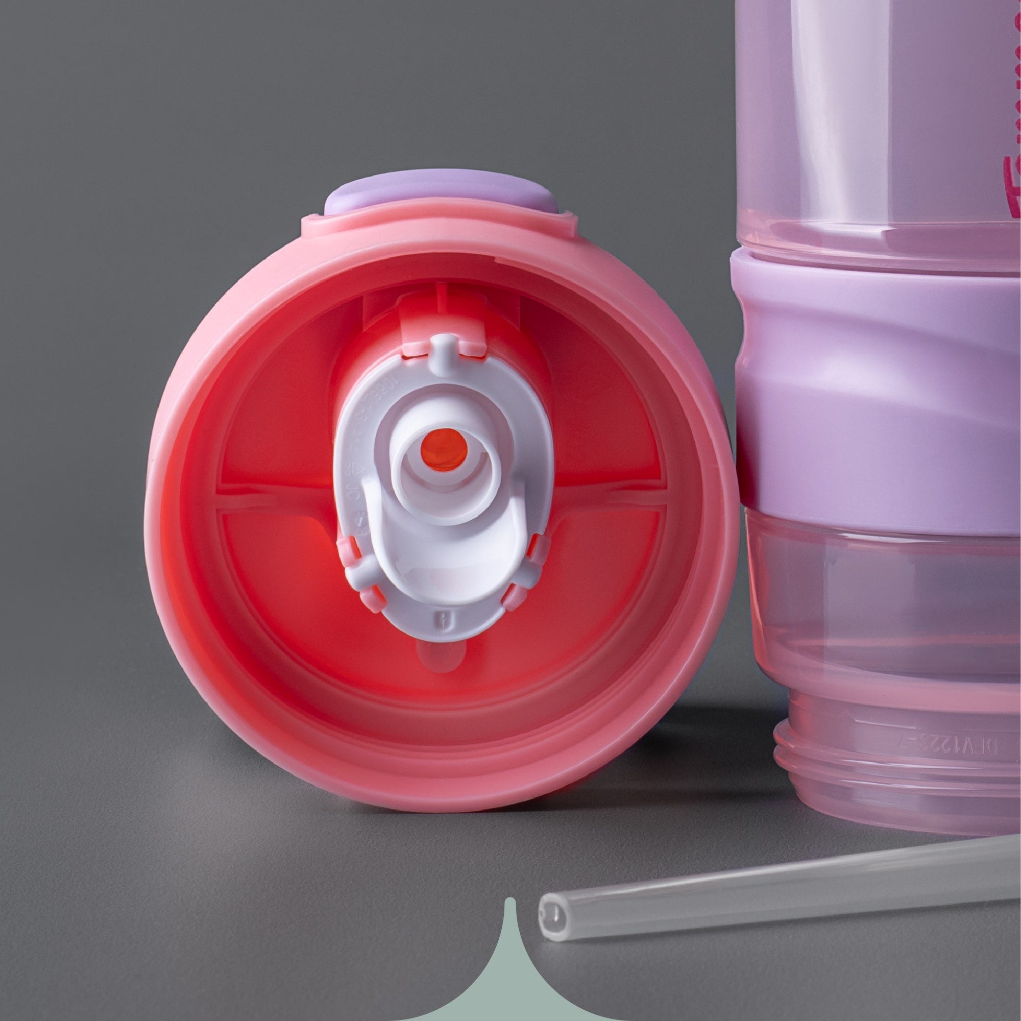 Close up image of a Tommee Tippee straw cup valve. 
