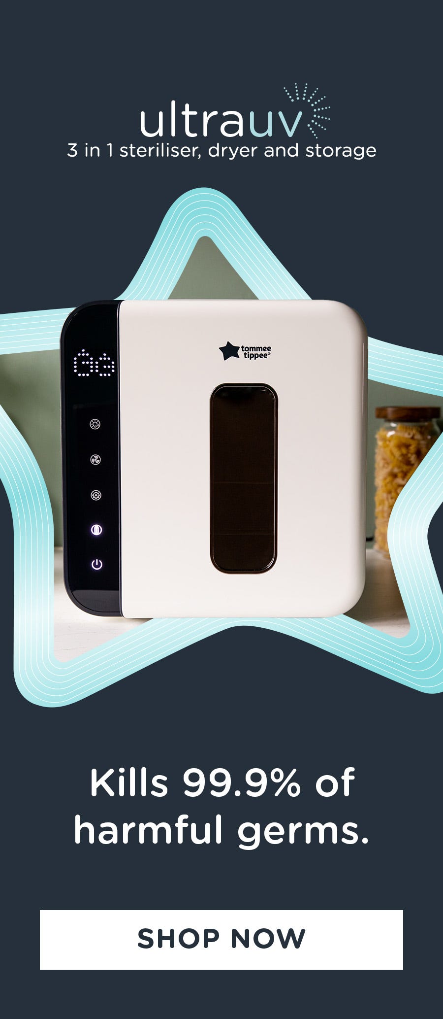 Ultra UV Steriliser with SHOP NOW button