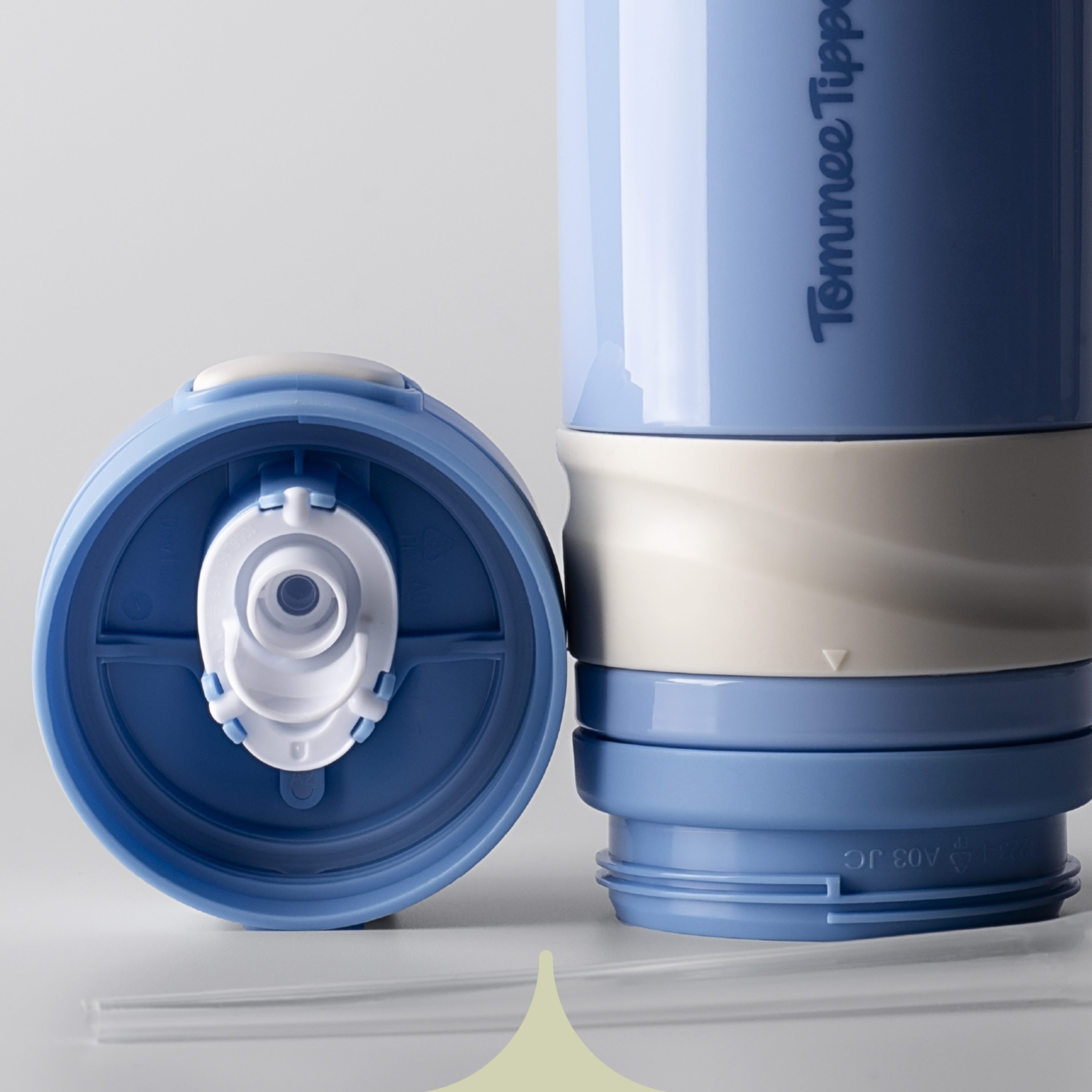 Close up image of a Tommee Tippee straw cup valve. 