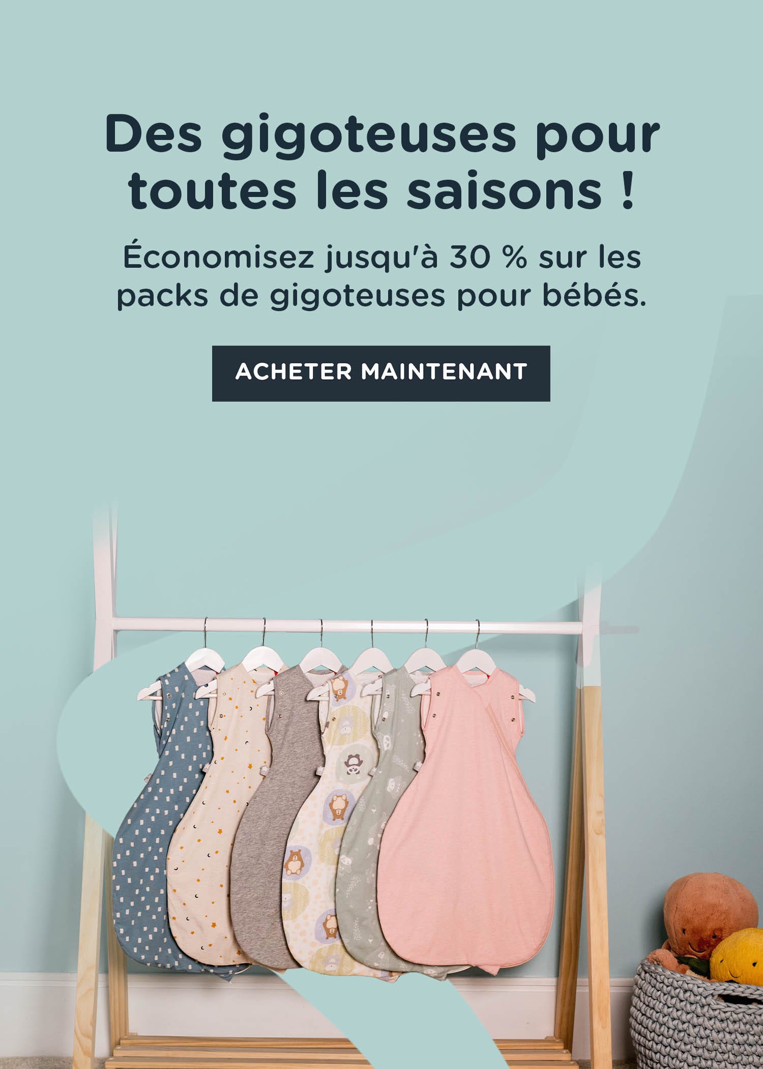 Des gigoteuses pour toutes les saisons economisez jusqu'a 30 % sur les packs de gigoteuses pour bebe