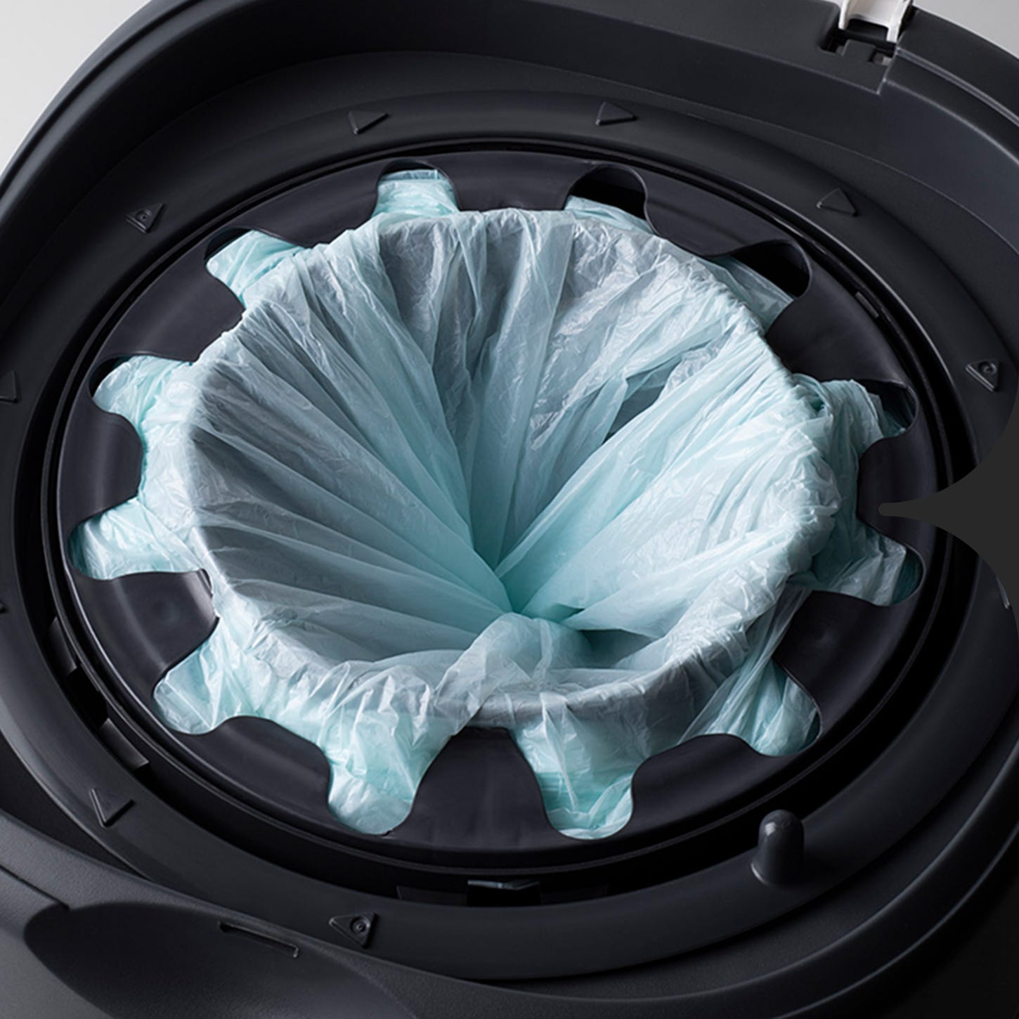 A close-up image of the Tommee Tippee Twist & Click nappy bin
