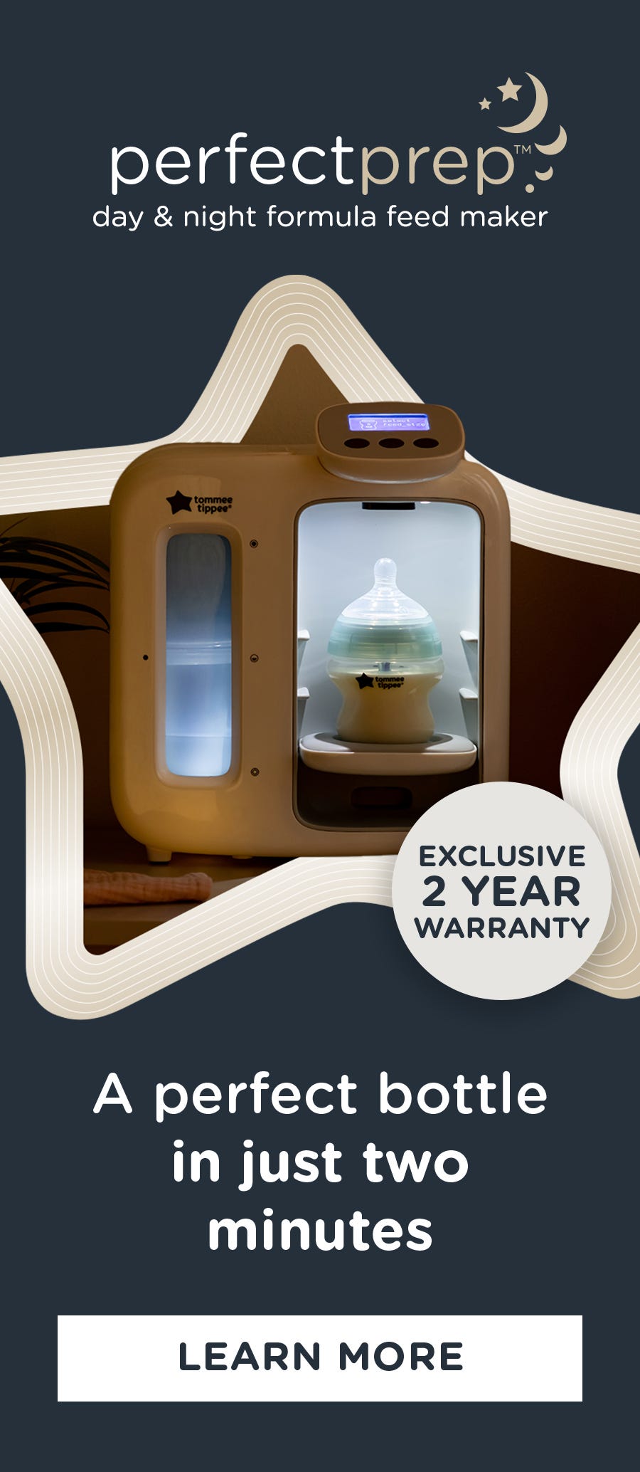 Perfect prep learn more with 2 year warranty messaging