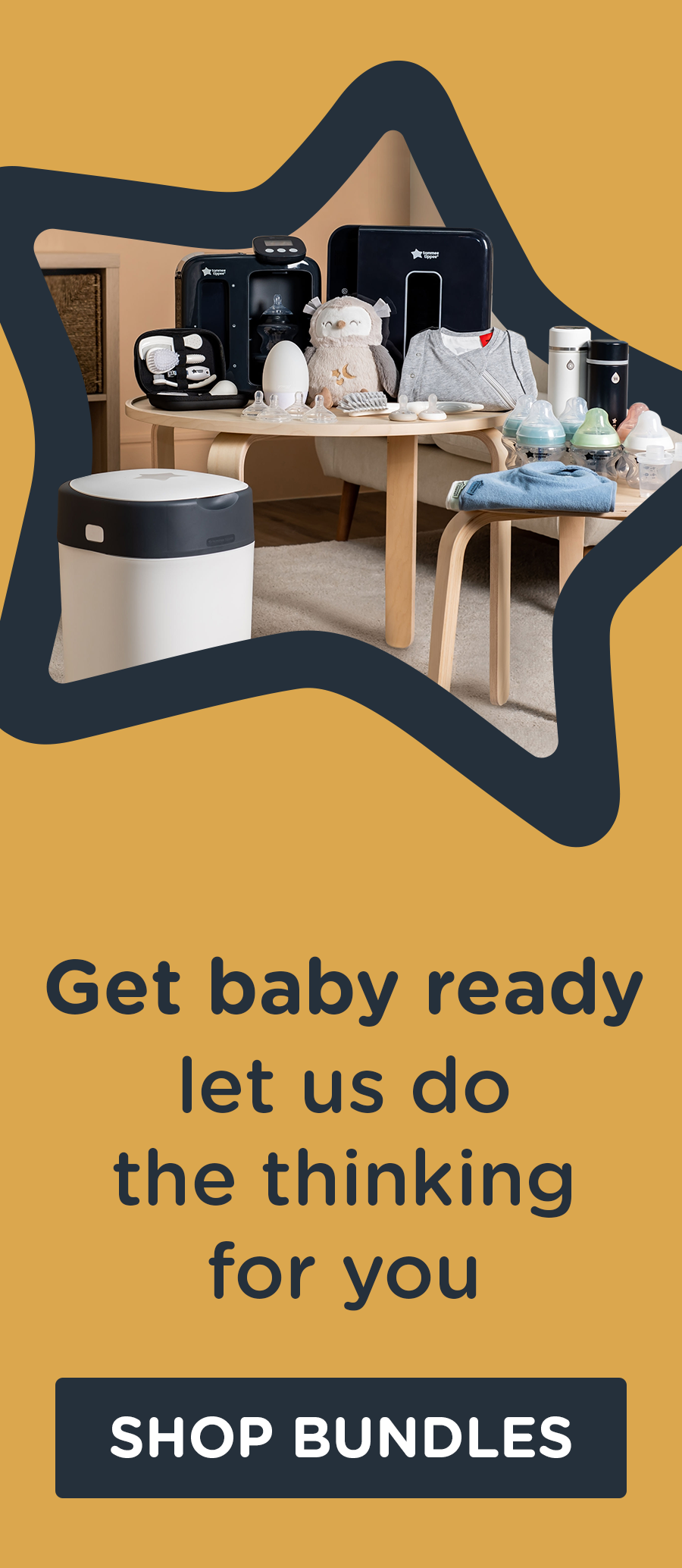 Get Baby Ready bundle in a star with SHOP BUNDLES CTA