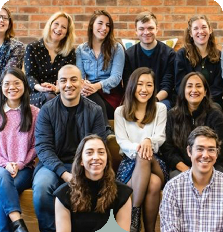 A group of smiling work colleagues. 