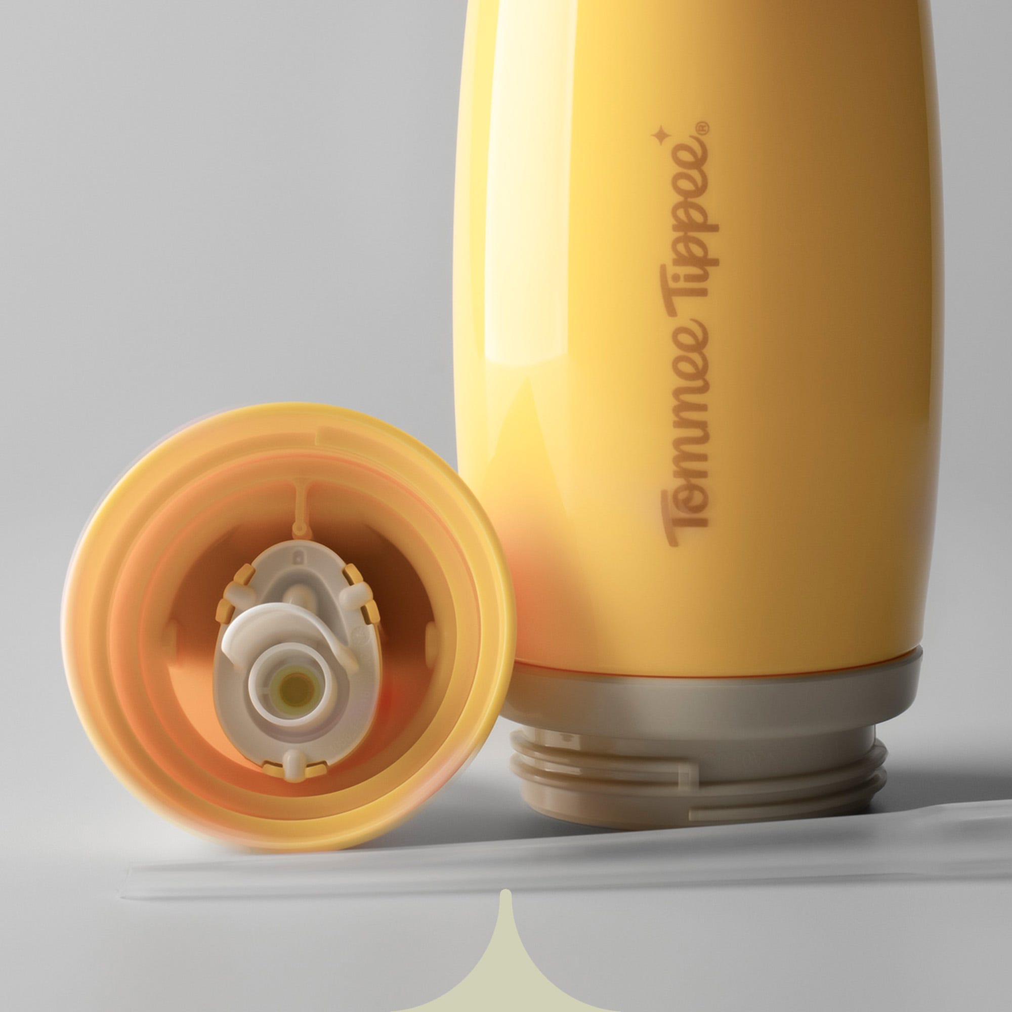 Close up image of a Tommee Tippee straw cup valve. 